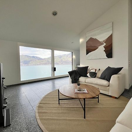 Wohnung Mit Grossartiger Seesicht Und Balkon Spiez Zewnętrze zdjęcie